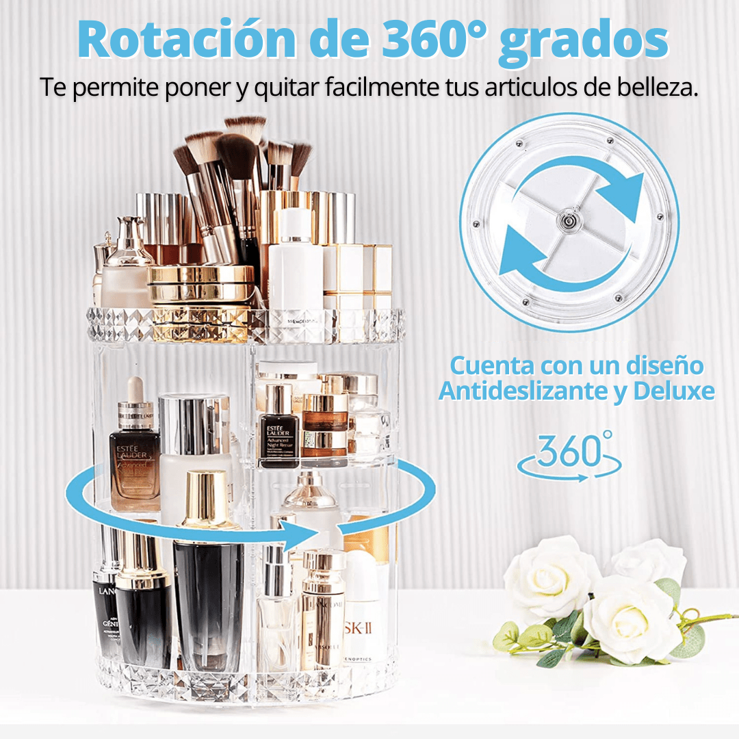 ORGANIZADOR DE COSMETICOS GIRATORIO 360°