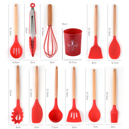 SET UTENCILIOS DE COCINA EN SILICONA