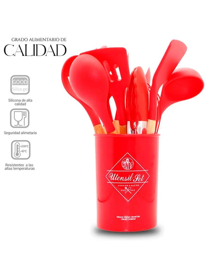 SET UTENCILIOS DE COCINA EN SILICONA