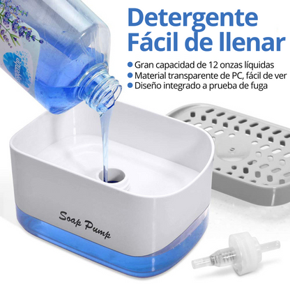 DISPENSADOR DE JABON DELUXE + ESPONJA